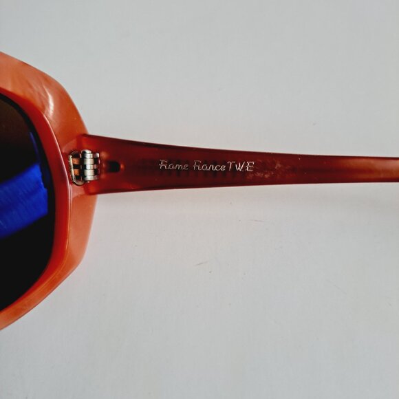 Women's L. Evrard Orange Frame Sunglasses France TWE - Picture 7 of 13